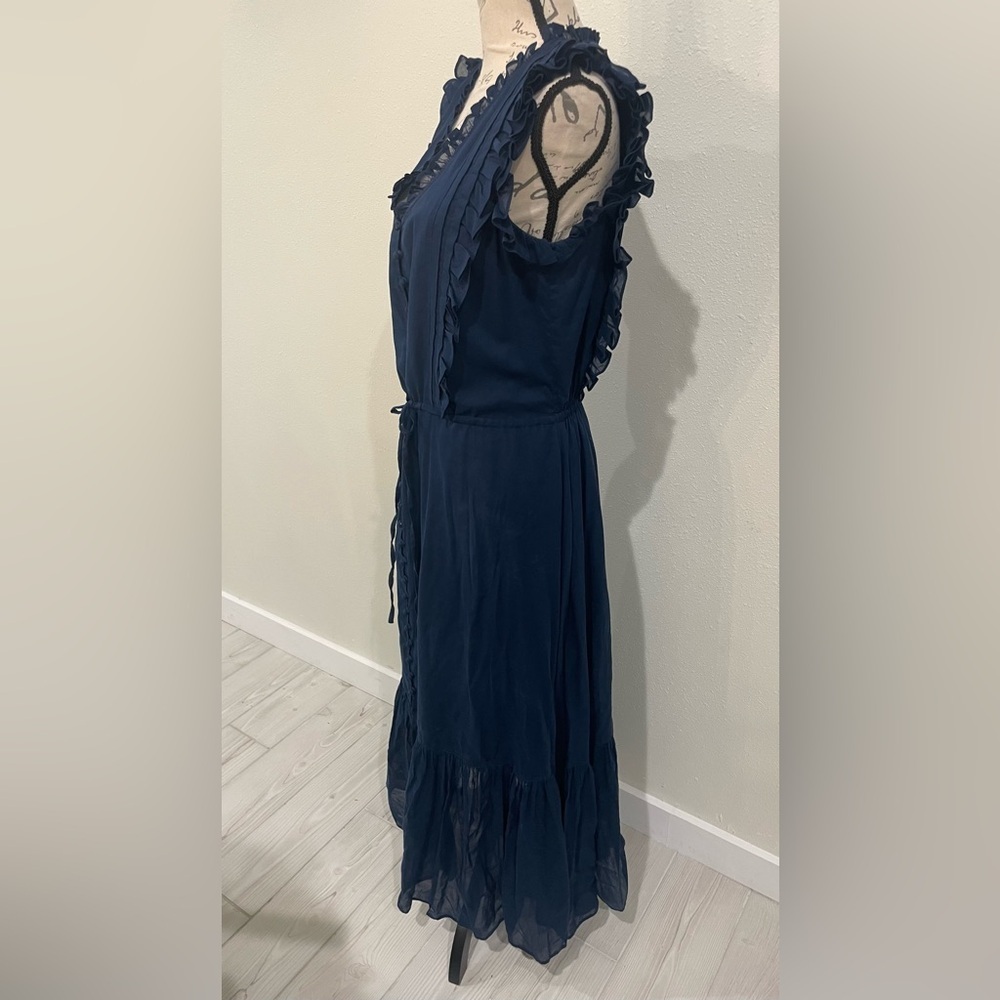Ralph Lauren Blue Label Sleeveless Ruffled Maxi Dress 100% Cotton EUC - Picture 9 of 11